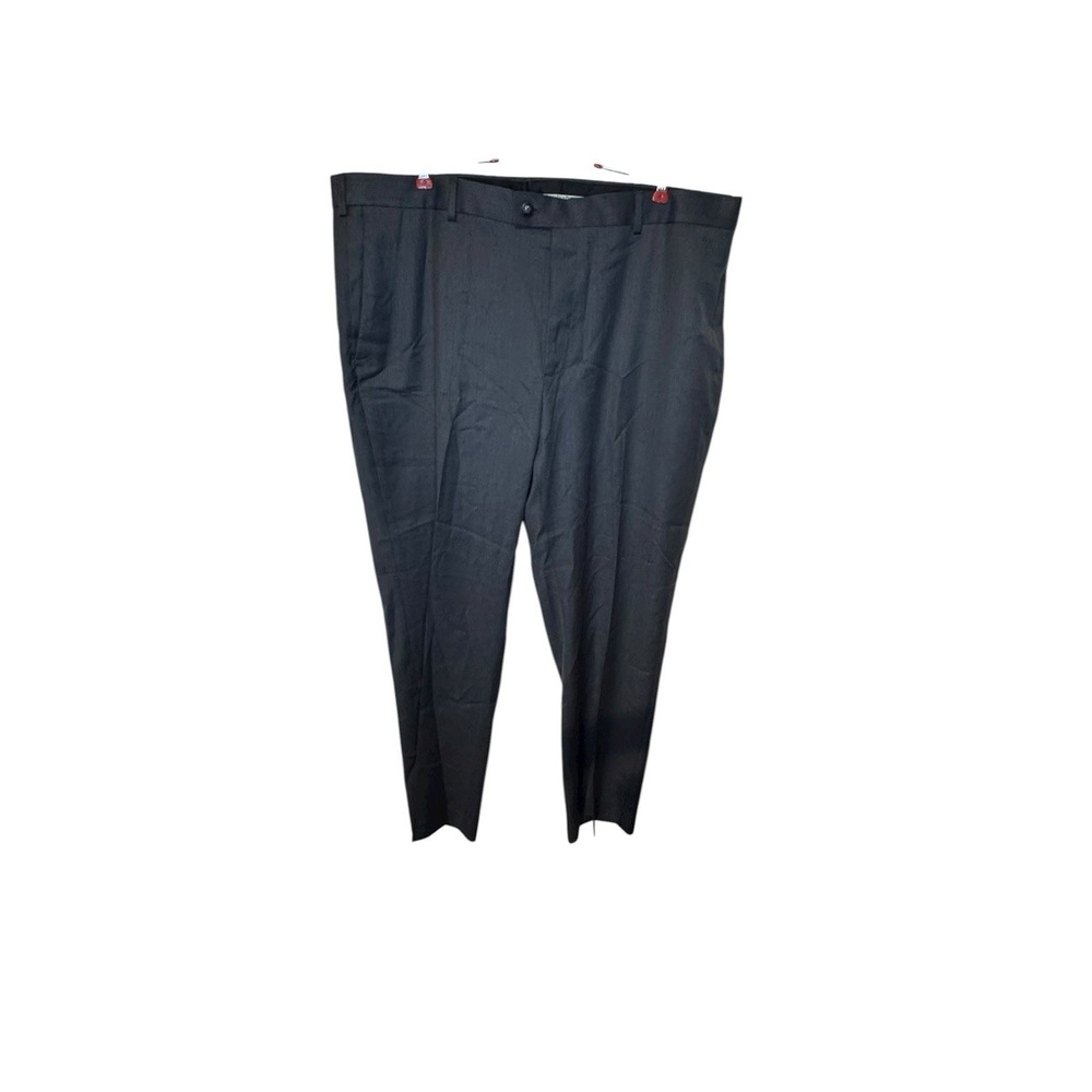 Perry Ellis Men Dress Pants Travel-Luxe Non-Iron Flat Front Charcoal 42X30 NWT‎